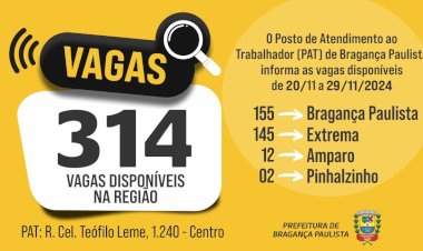Vagas Disponíveis no PAT de Bragança Paulista
