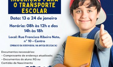 Garanta o Transporte Escolar: Inscrições Abertas em Joanópolis