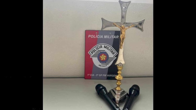 HOMEM É PRESO PELA POLÍCIA MILITAR APÓS FURTO EM IGREJA DE VARGEM