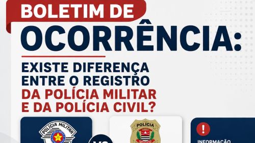BOLETIM DE OCORRÊNCIA:  EXISTE DIFERENÇA ENTRE O REGISTRO DA POLÍCIA MILITAR E DA POLÍCIA CIVIL?